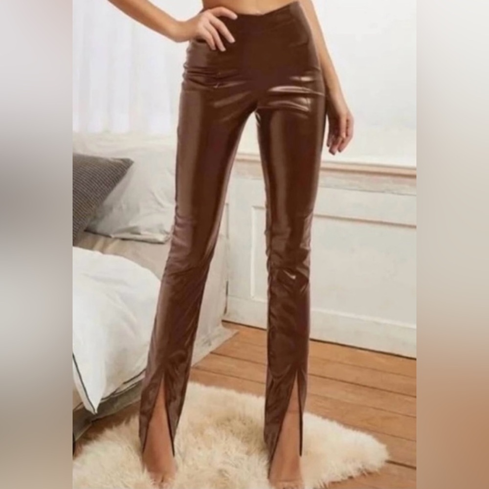 S Betro Brown Leather Pants